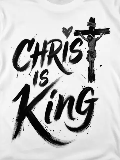 Christ is King print with grey shading